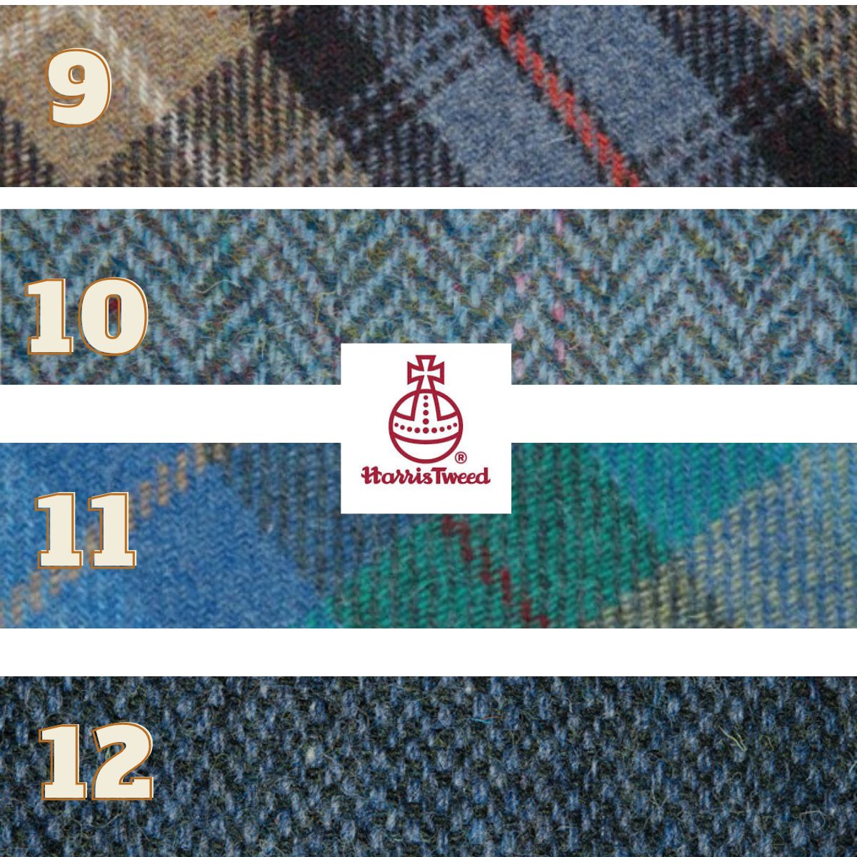 blue harris tweed dog lead, blue tartan, turquoise tartan dog leash