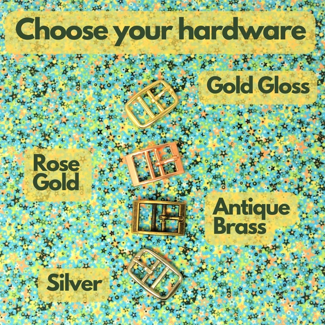 Vegan Dog Collar in Blue/Green Stars with optional name personalisation. Wider width for sighthounds or slim fit.