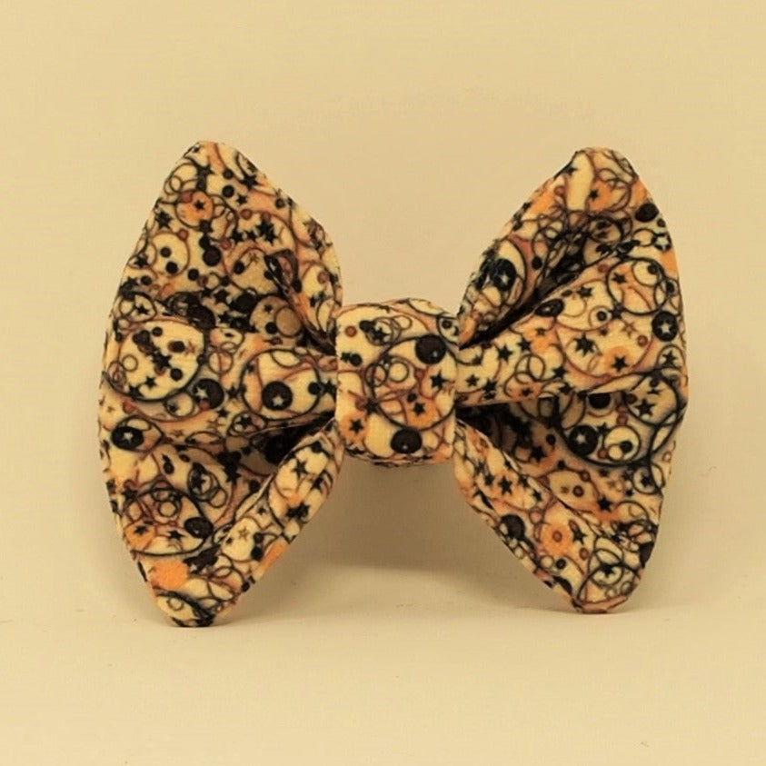 Luxe Chenille Standard Dog Collar in Neutral Brown Abstract