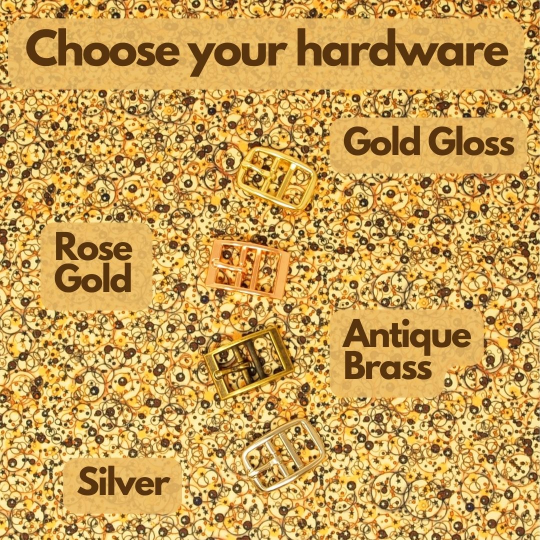 Mocha & Cream Custom Dog Collar with optional name personalisation.