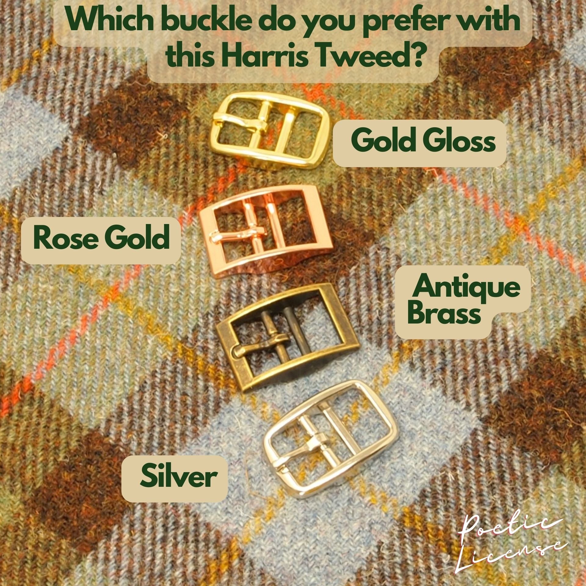 Harris Tweed Macleod Tartan Greyhound Whippet Collar or Slim fit luxury Personalized dog collar