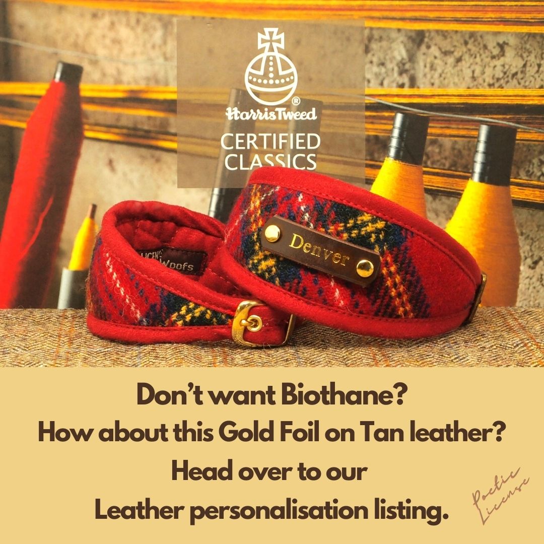 Optional Personalisation on Vegan Biothane Nameplate