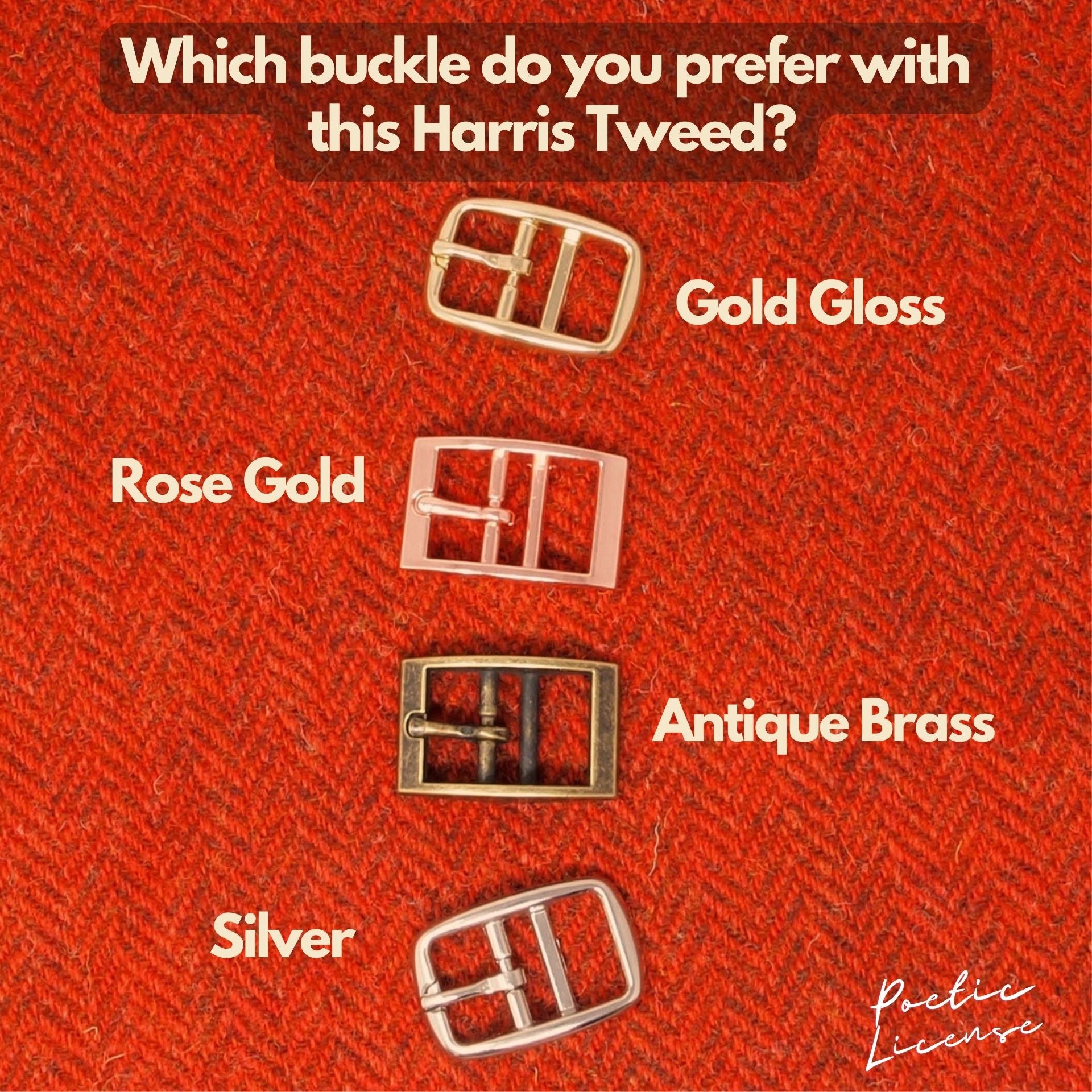 Burnt Orange Harris Tweed Dog Collar, Greyhound, Whippet. Can be personalised with name on the collar