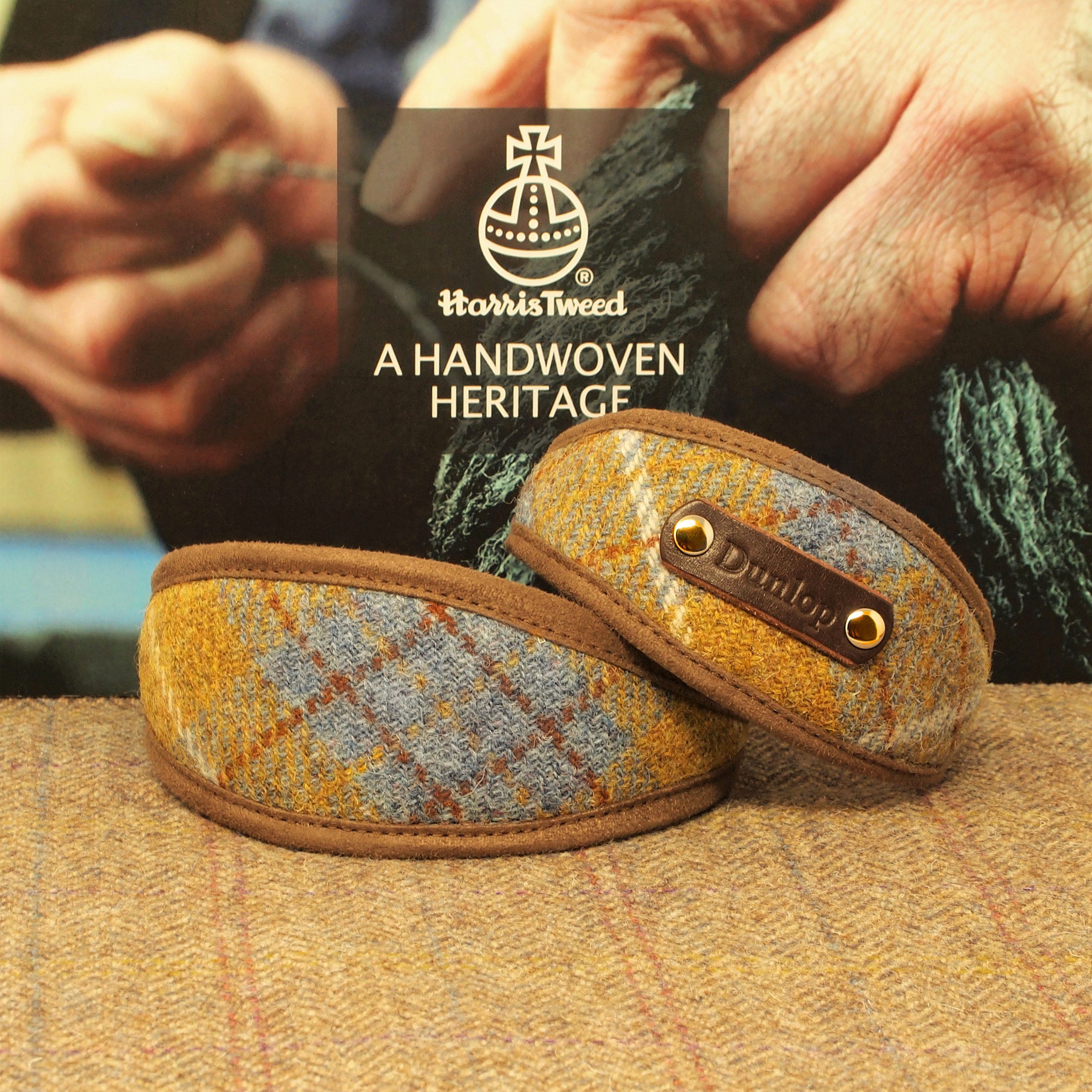 harris tweed dog collar in hound width or slim fit, with option to add dogs name
