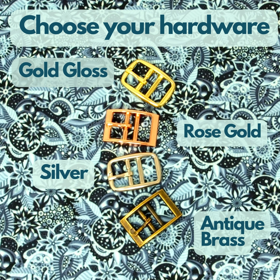 Blue Grey Chenille Vegan Dog Collar in wider width or regular slim fit.