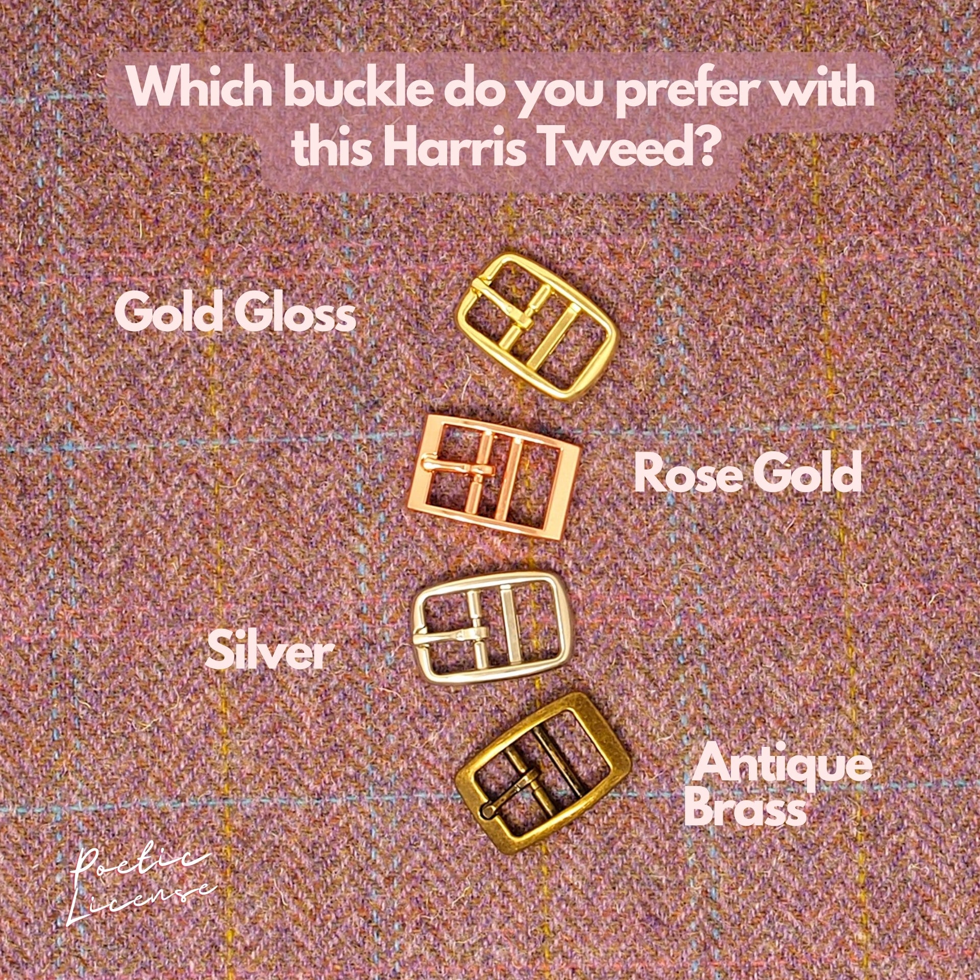 Purple Plum Harris Tweed Dog Collar, Greyhound, Whippet. Can be personalised with name on the collar