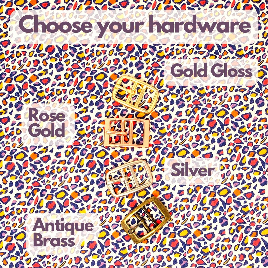 Personalised Purple Animal Print Dog collar, soft & padded collar