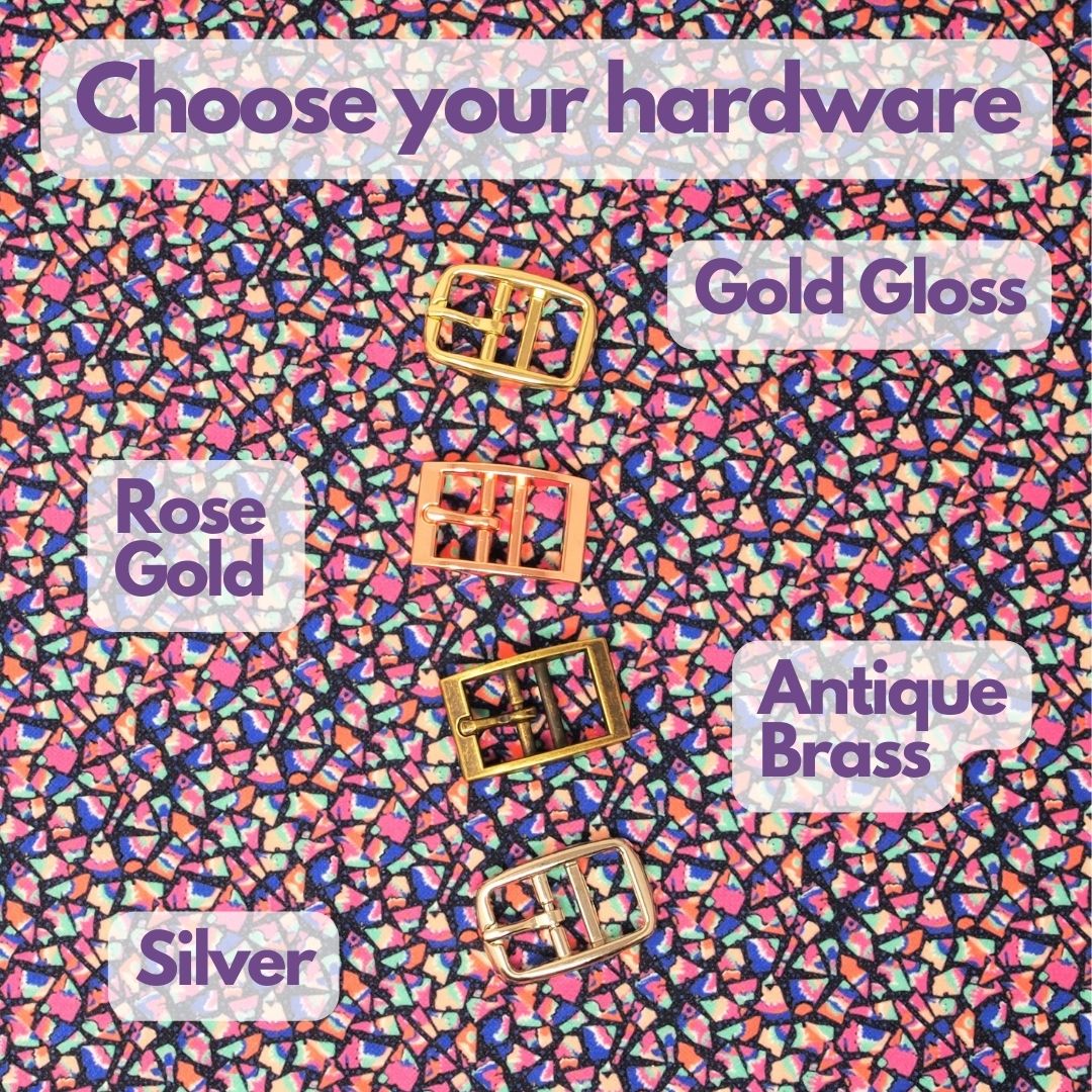 Soft Vegan Personalised Custom Dog Collar in Purple Mosaic Chenille.