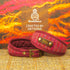 raspberry pink kaona stripe harris tweed dog collar sighthound whippet greyhound lurcher, personalized with dogs name on