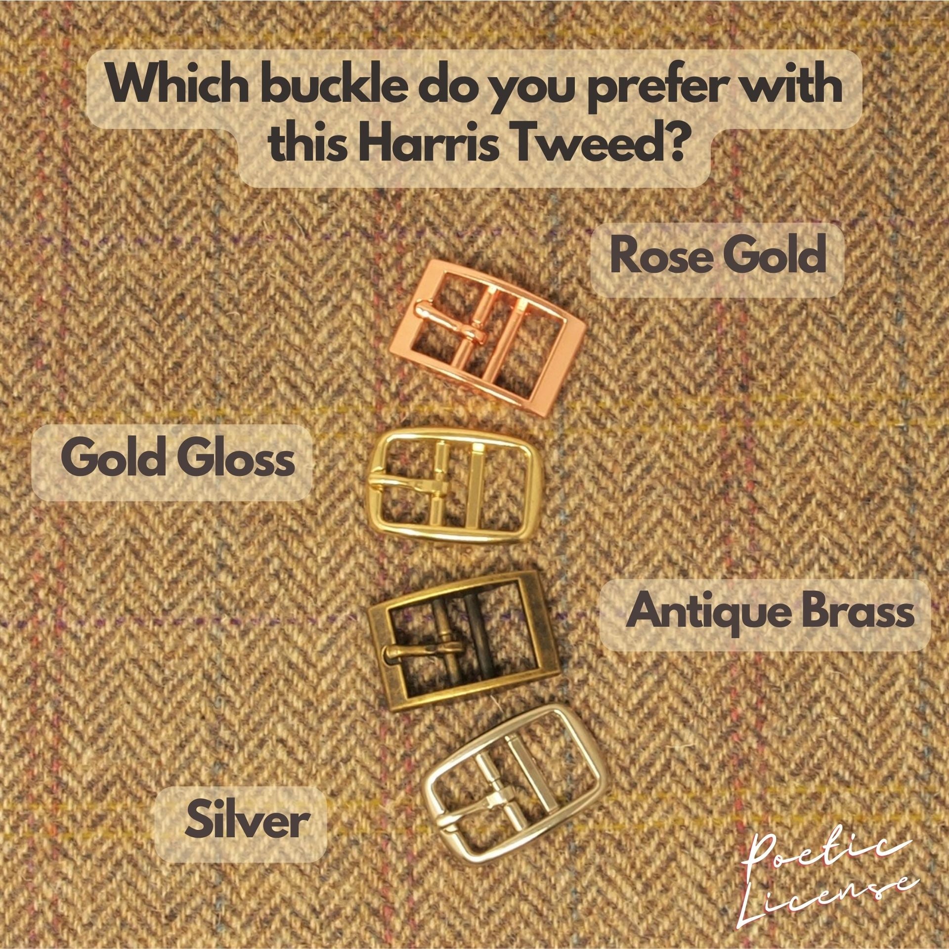 Harris Tweed Oatmeal Mocha Herringbone Dog Collar or Luxury Greyhound, Sighthound collar.