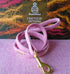 pink harris tweed dog lead