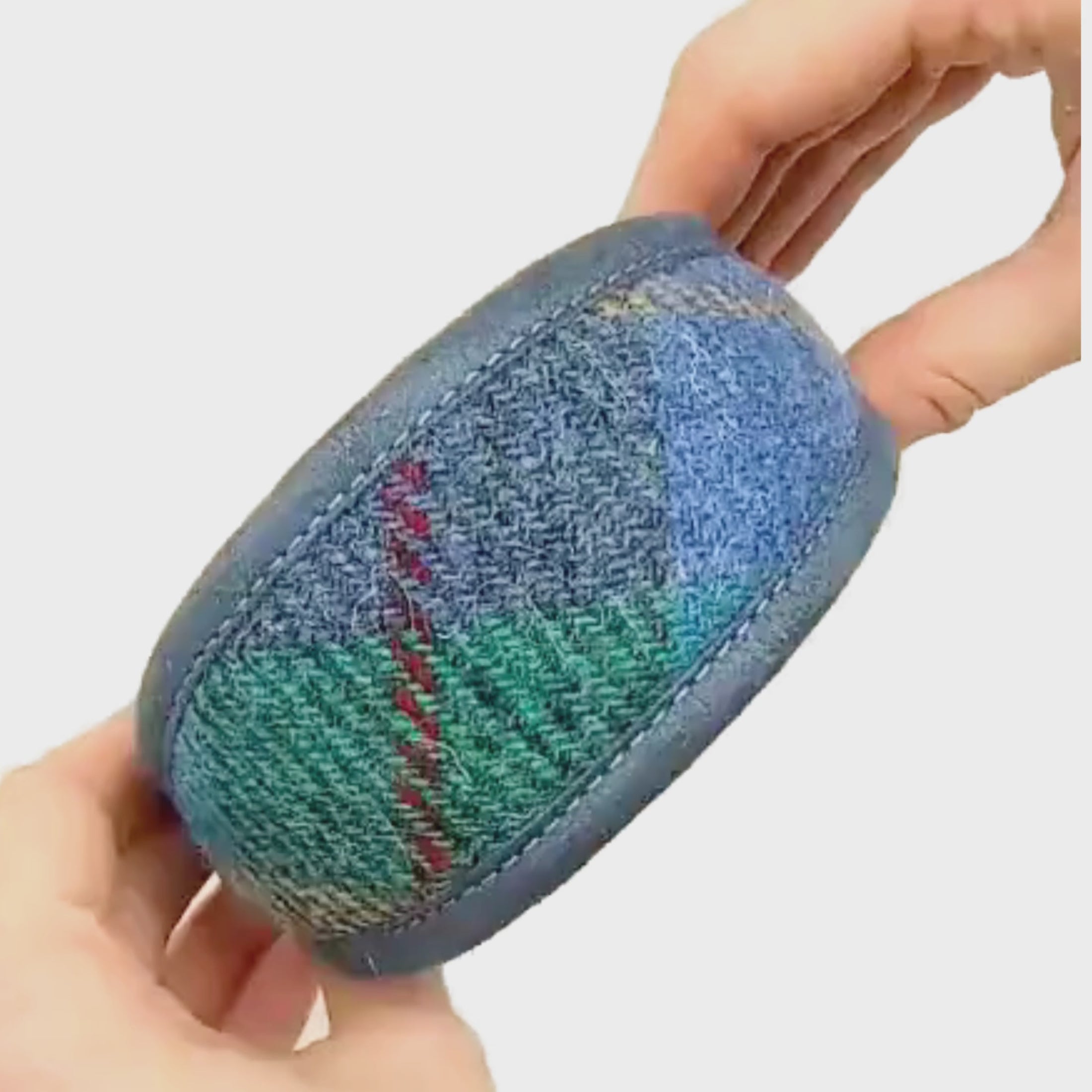 blue green turquoise tartan harris tweed sighthound greyhound whippet collar