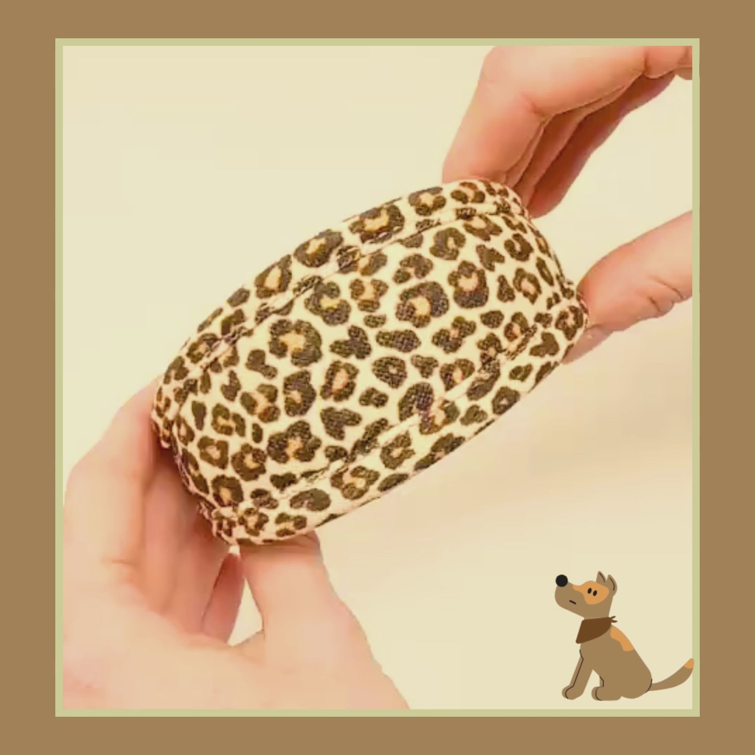 luxury vegan leopard print dog collar