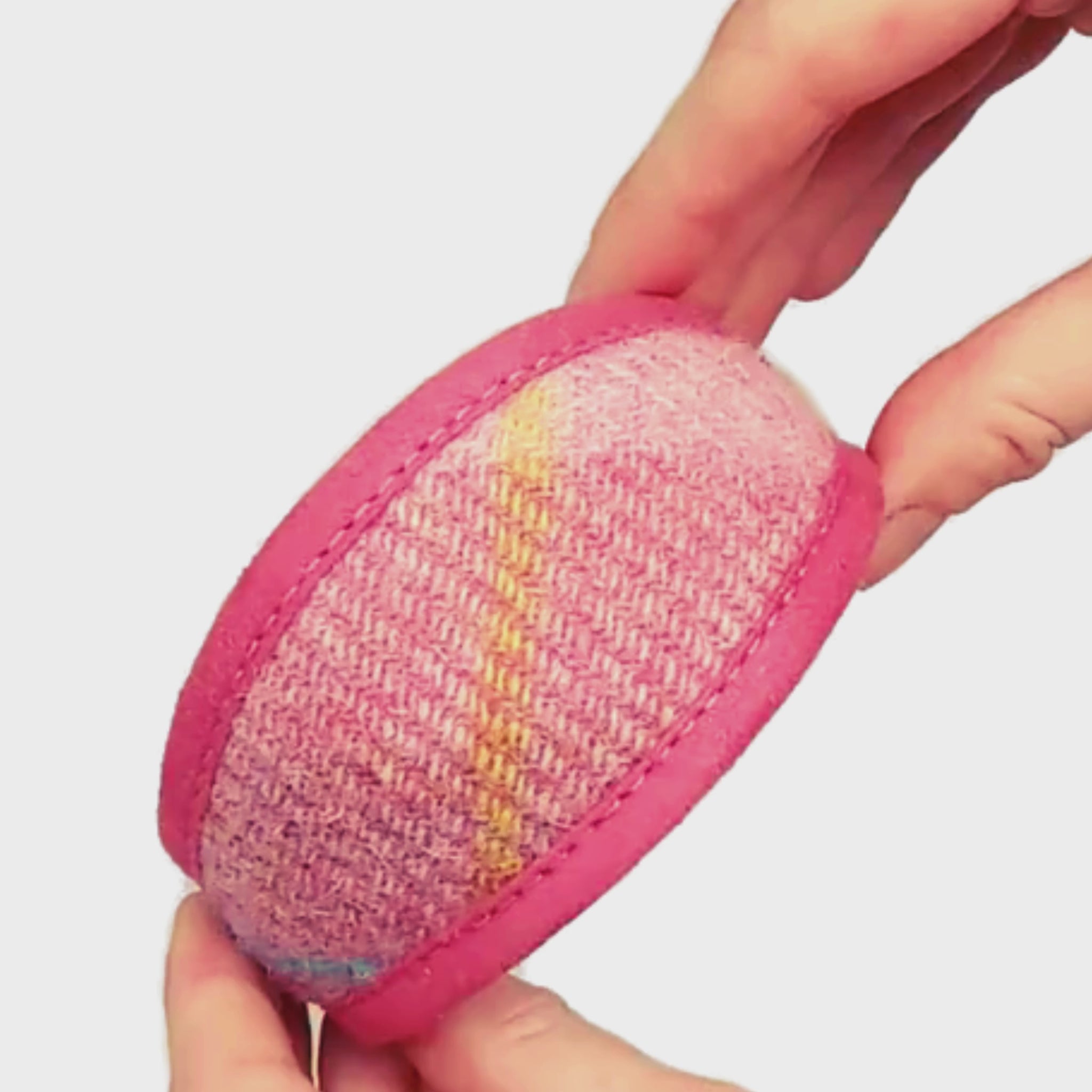 pink tartan harris tweed sighthound dog collar