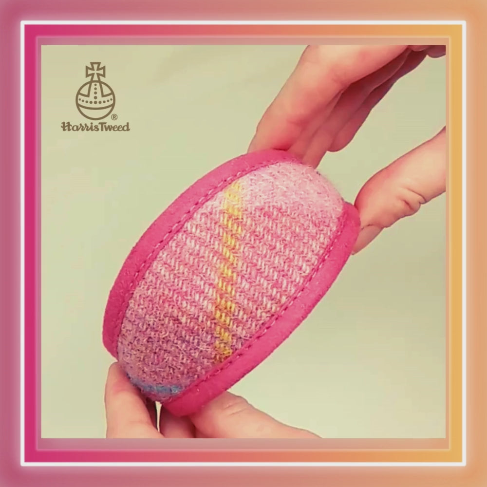 pink tartan genuine harris tweed girl dog collar in wider hound width or slim fit afghan sighthound greyhound whippet saluki deerhound or slim fit