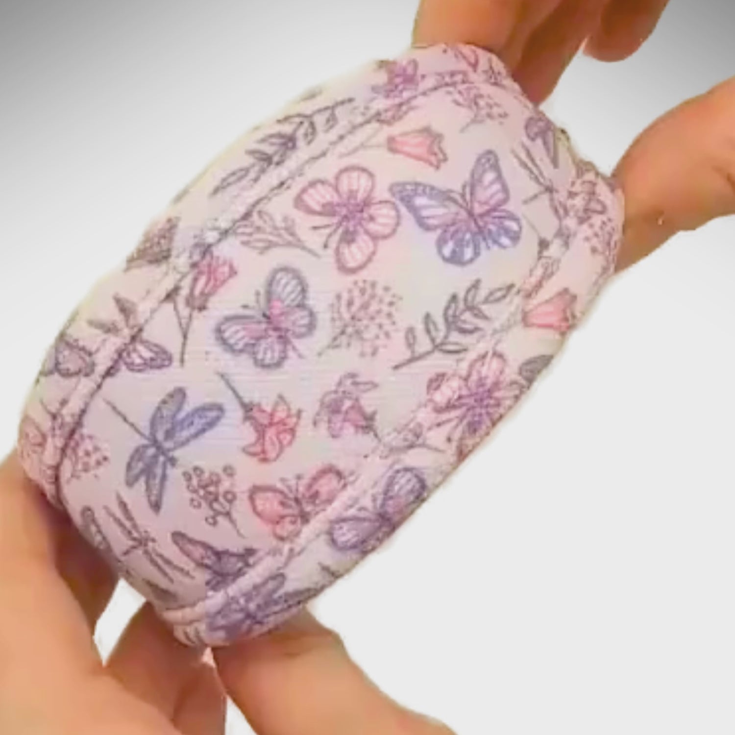 pretty lilac purple wedding dog collar with butterflies and flowers