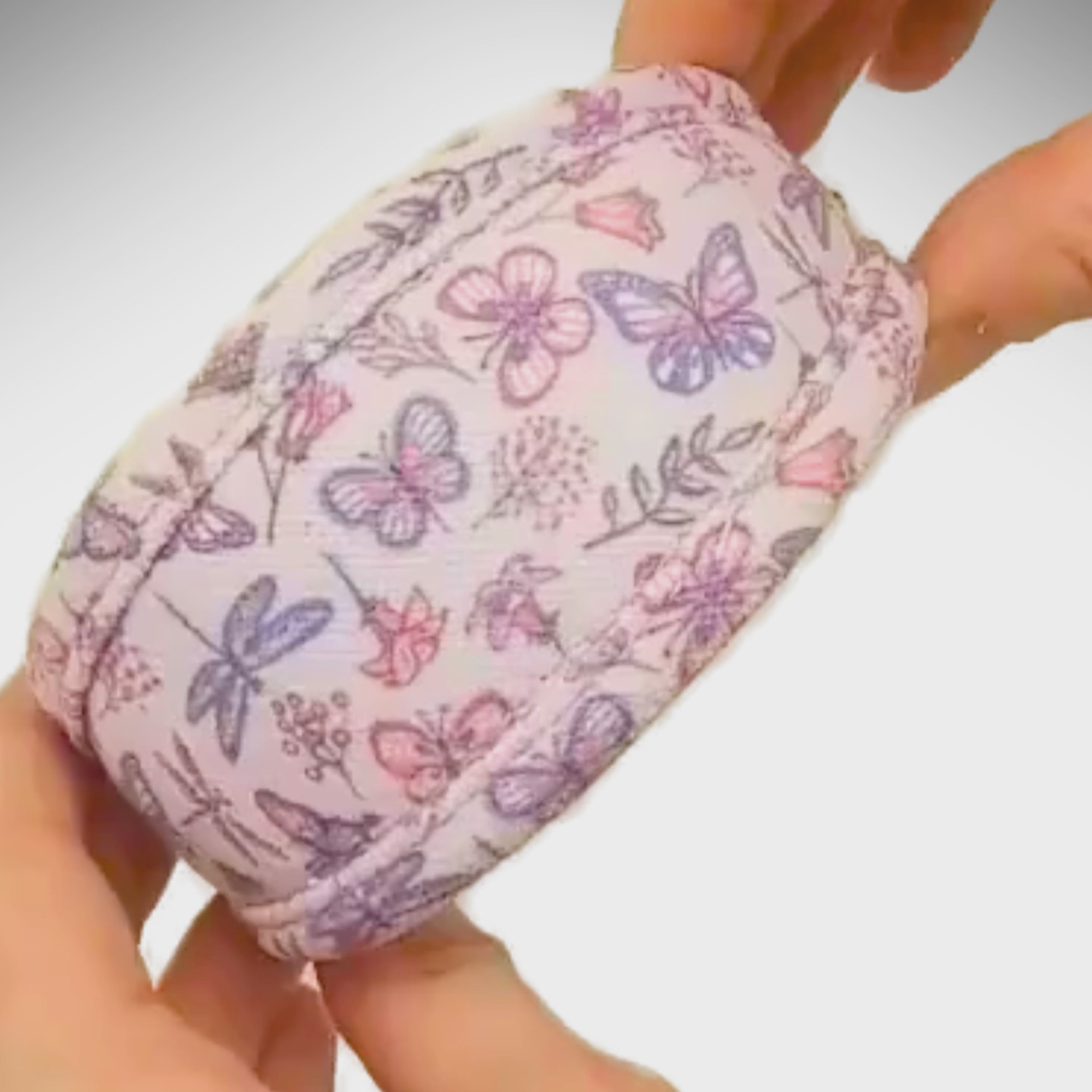 pretty lilac purple wedding dog collar with butterflies and flowers