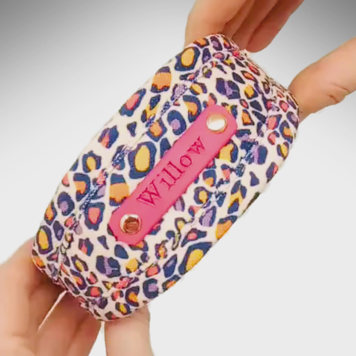 navy, purple, red, orange leopard print dog collar, either hound width or slim fit