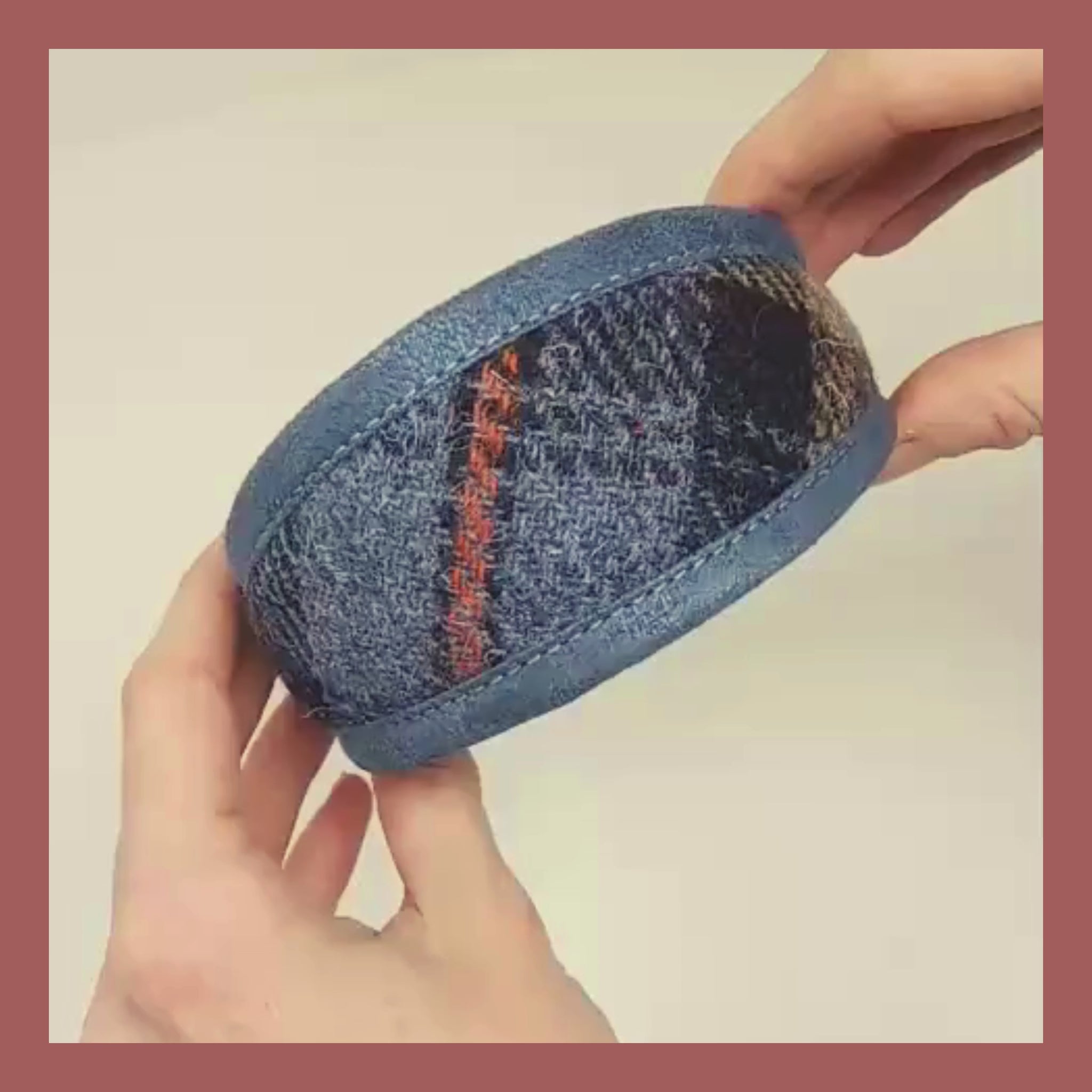 custom personalized genuine harris tweed blue grey mackenzie tartan plaid whippet greyhound sighthound collar with dogs name on, wide or slim fit