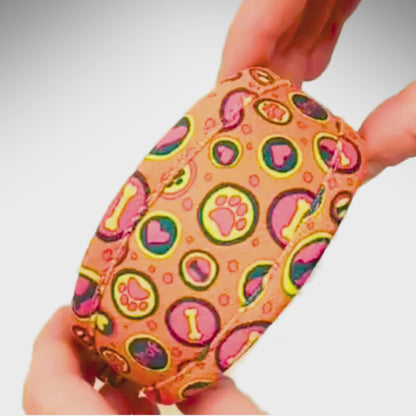 orange pink custom whippet greyhound sighthound iggy lurher collar can be personalized with dogs name on