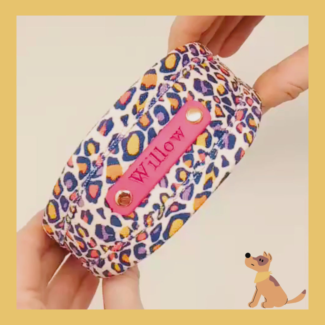 navy, purple, red, orange leopard print dog collar, either hound width or slim fit