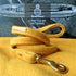 yellow mustard harris tweed dog lead